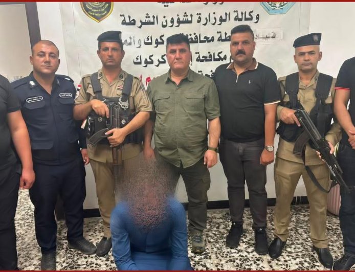 پۆلیسی کەرکووک تۆمەتبارێکی تێوەگلاو لە دزینی ٤ دوکانی بازرگانی دەستگیر دەکات