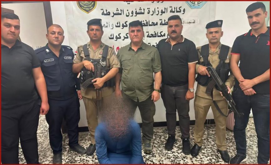 پۆلیسی کەرکووک تۆمەتبارێکی تێوەگلاو لە دزینی ٤ دوکانی بازرگانی دەستگیر دەکات